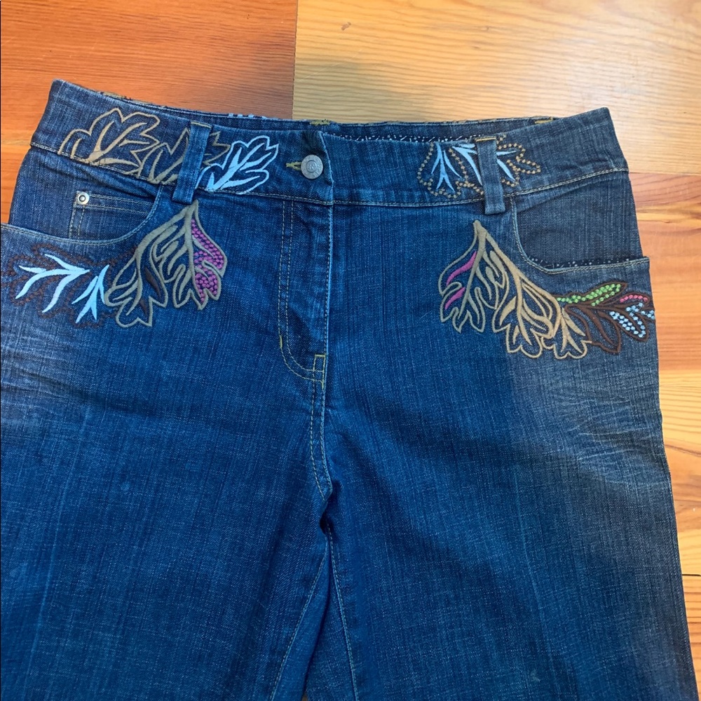 Oilily Festival Boho Embroidered Flair Jeans